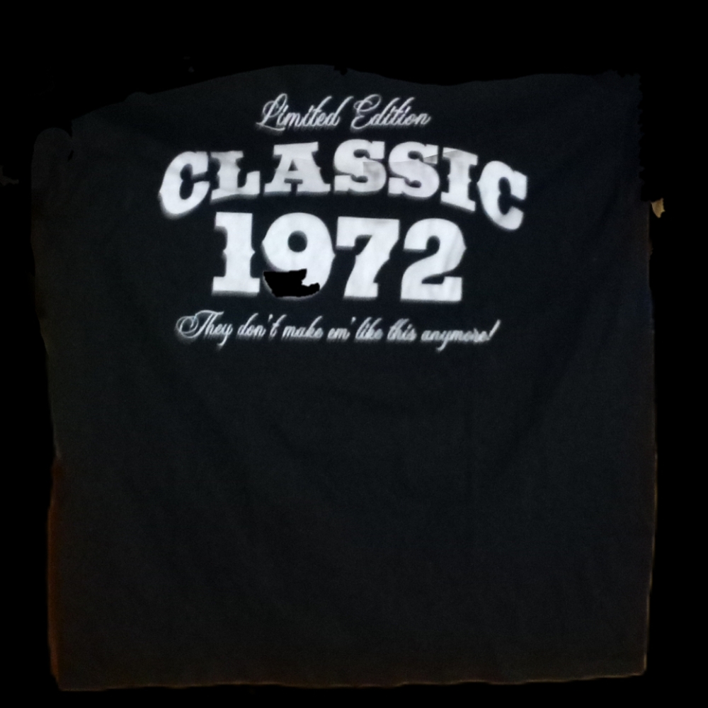 Limited edition classic 1972 black large t-shirt